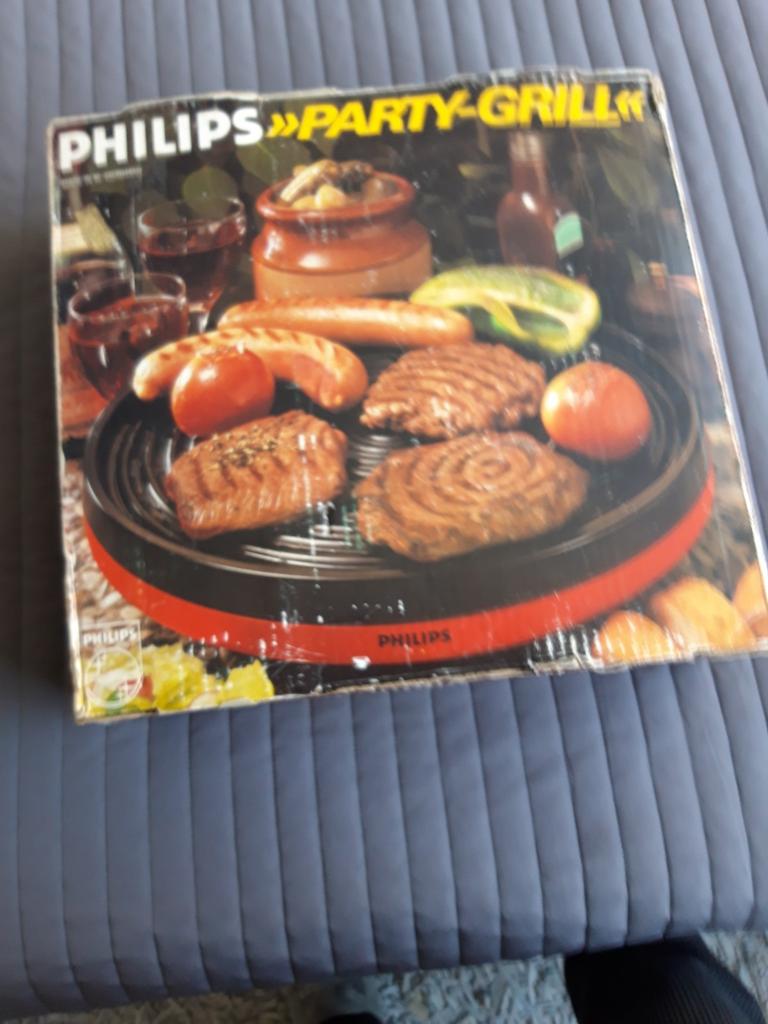 Philips PARTY GRILL - Zo goed als nieuw, 800W, Ophalen of Verzenden, Zo goed als nieuw, Tafelgrill