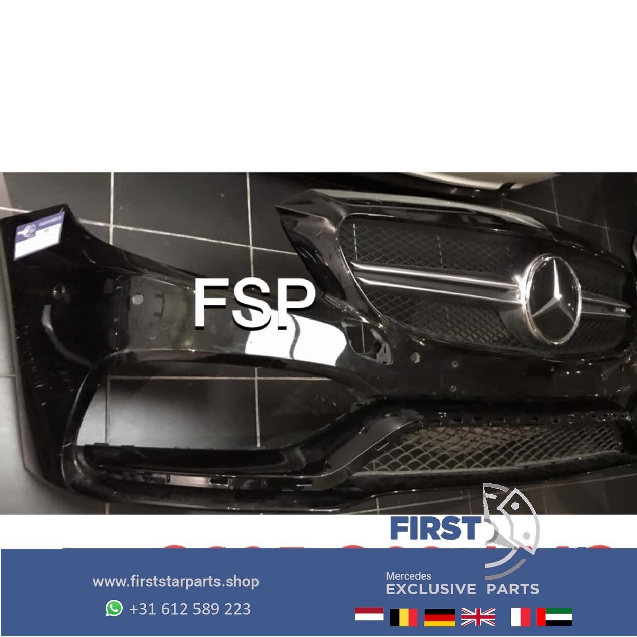 C205 W205 C63 AMG Coupé Cabrio VOORBUMPER + GRIL Mercedes C, Auto-onderdelen, Carrosserie en Plaatwerk, Gebruikt, -, Voor, Ophalen of Verzenden