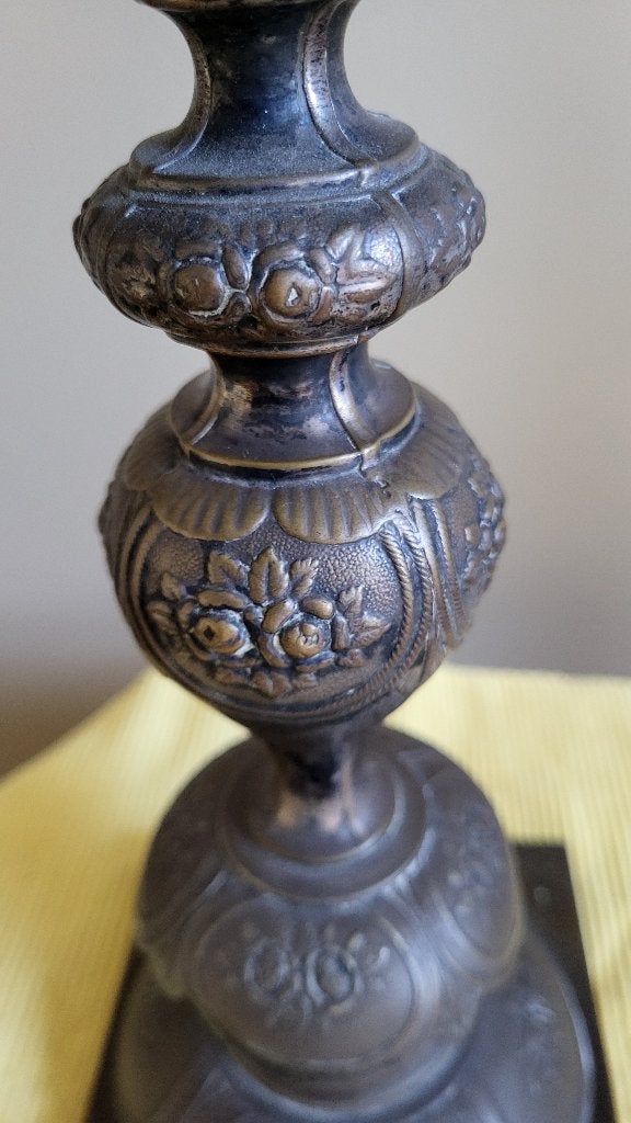 Judaica Shabbat kandelaar uit ca1900 Warszawa, Antiek en Kunst, Antiek | Religie, Ophalen of Verzenden