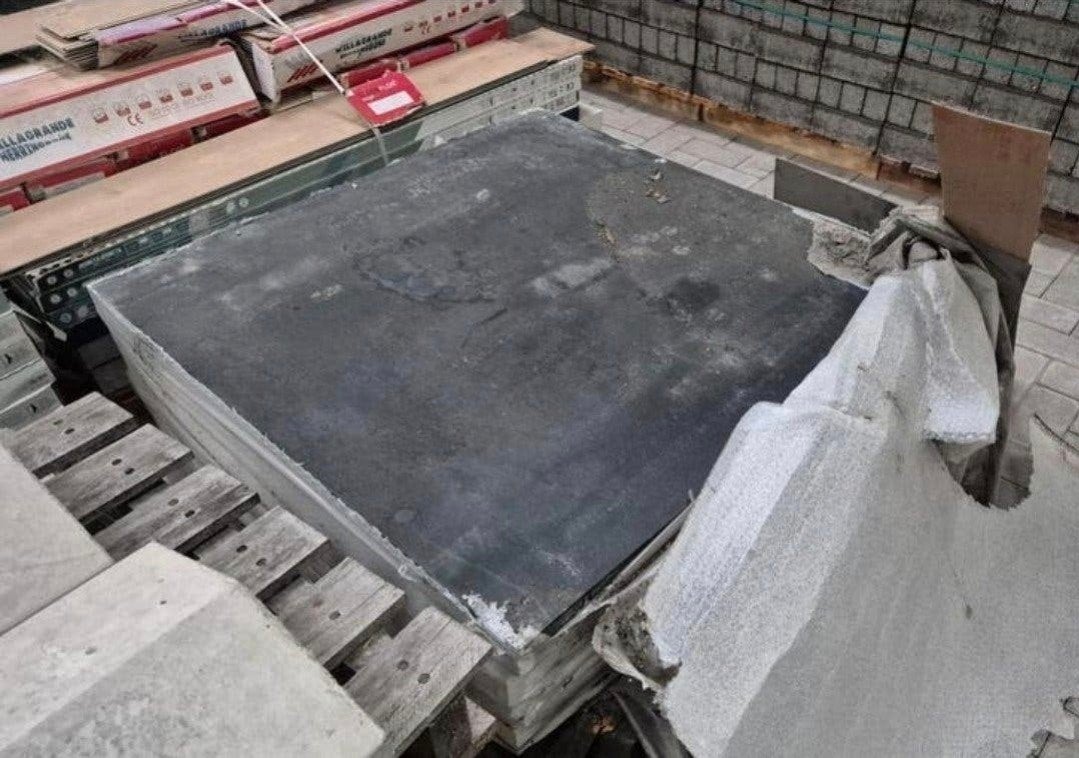 4 stuks meter meter plaat 100x100x6cm antraciet s-partij, Ophalen, Gecoat, Nieuw, Minder dan 5 m²