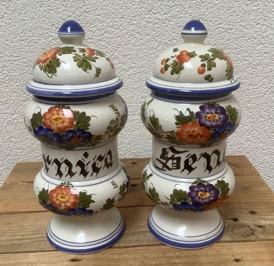4 vintage apothekerspotten // voorraadpotten, Ophalen of Verzenden