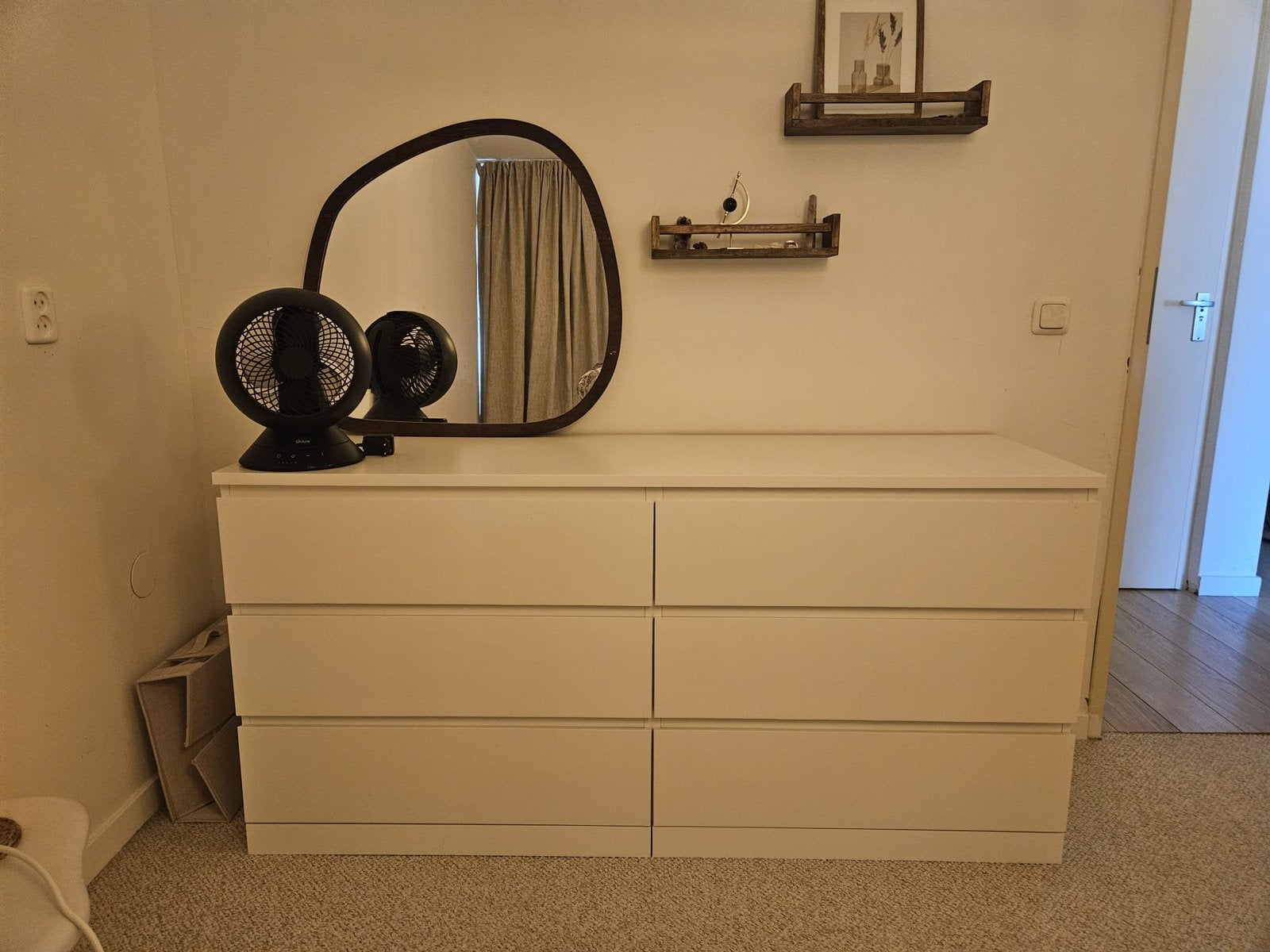 Malm ladekast 6 lades, Ophalen, Zo goed als nieuw, Minder dan 150 cm, Minder dan 100 cm