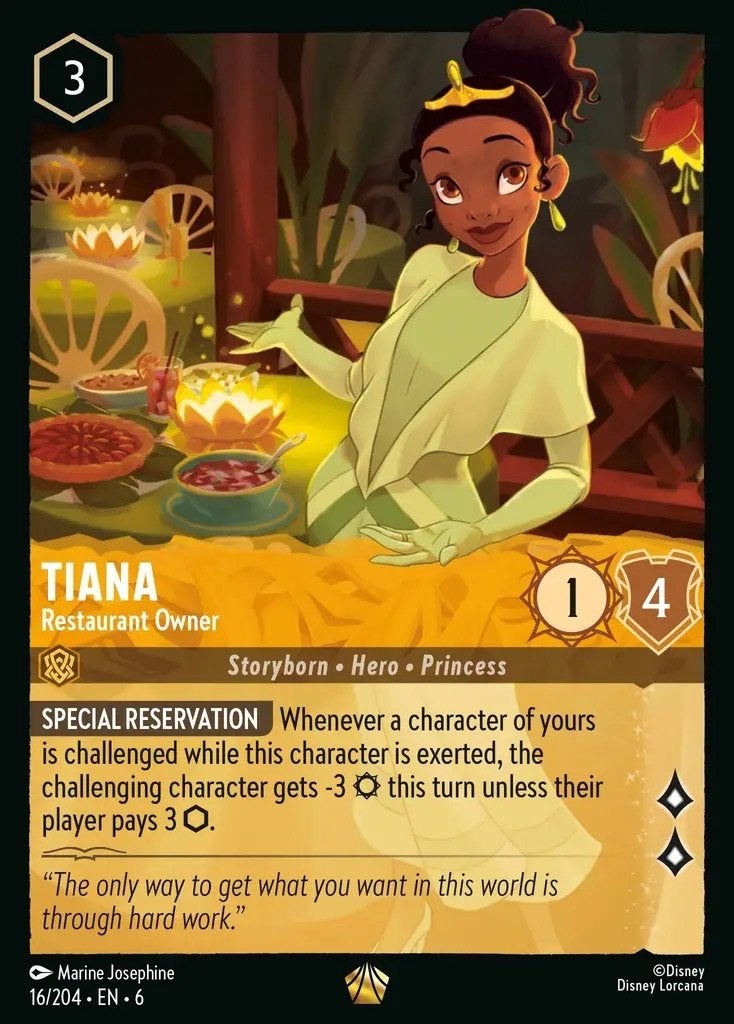 Disney Lorcana - Azurite Sea - 16 - Tiana - Restaurant Owner, Ophalen of Verzenden, Nieuw, Losse kaart