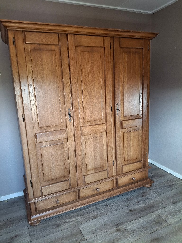 Mooie eiken kledingkast, Huis en Inrichting, Kasten | Kledingkasten, Gebruikt, 100 tot 150 cm, Eikenhout, 150 tot 200 cm