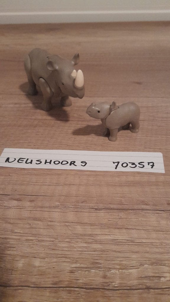 Playmobil Neushoorns (70357), Wild life, Complete set, Ophalen of Verzenden, Zo goed als nieuw