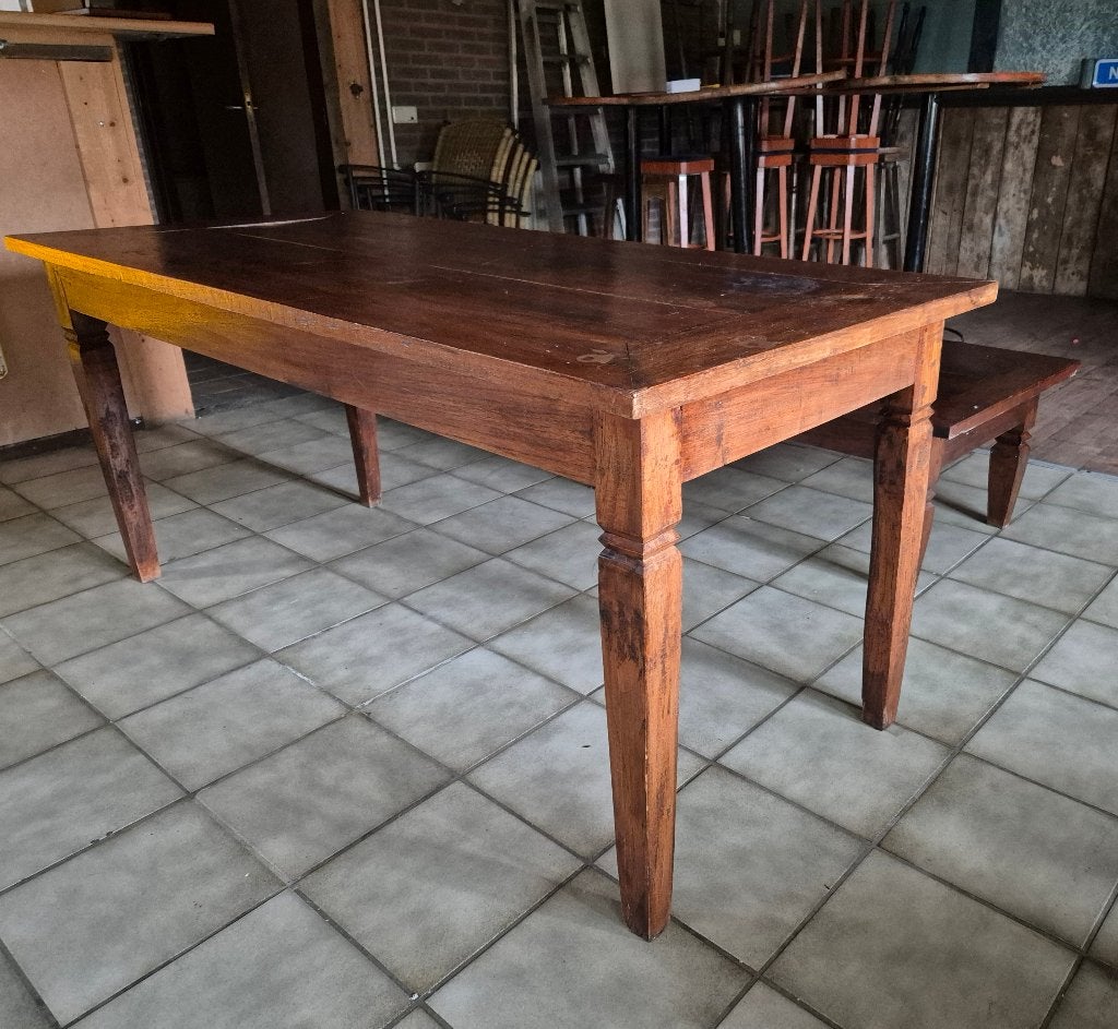 eettafel + salontafel, Ophalen, Gebruikt, 100 tot 150 cm, 50 tot 100 cm