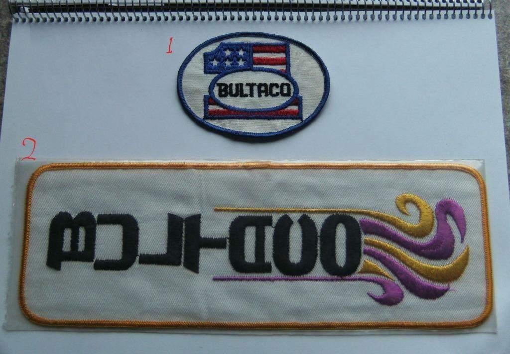 Bultaco vintage patch badge opnaai emblemen NOS trail, Ophalen of Verzenden, Nieuw, Motoren