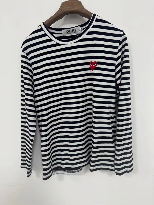 Comme des Garçons PLAY gestreept shirt met lange mouwen, Ophalen of Verzenden, Zo goed als nieuw, Maat 48/50 (M), Zwart
