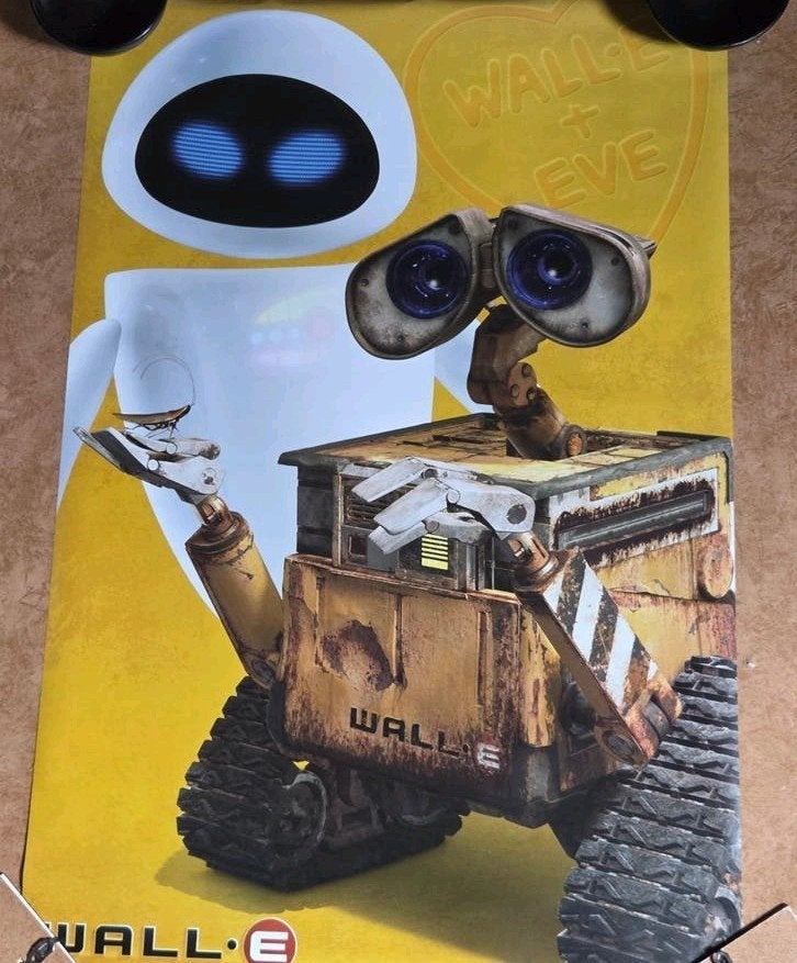 WALL-E & EVE Poster - 91x61cm, Deurposter of groter, Ophalen of Verzenden, Film en Tv, Rechthoekig Staand