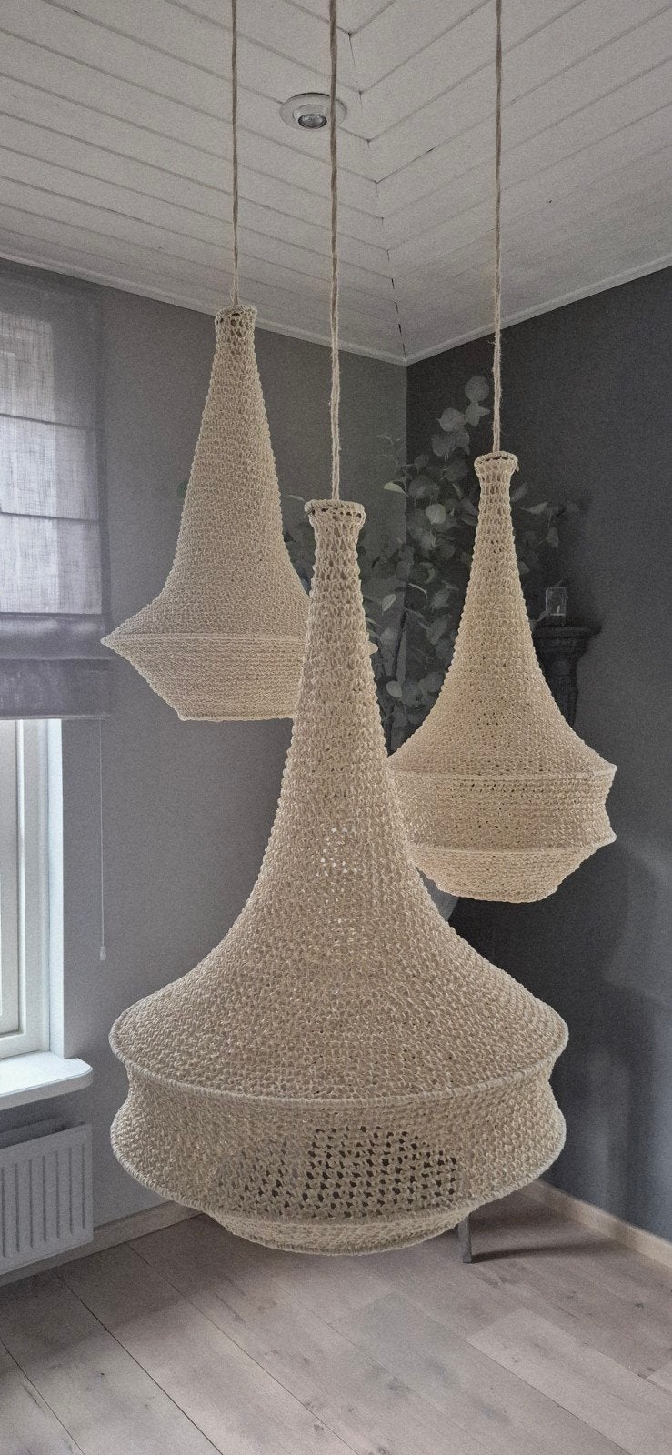 Gehaakte Marokkaanse kroonluchters/lampen, Ophalen, Nieuw, Boho Ibiza