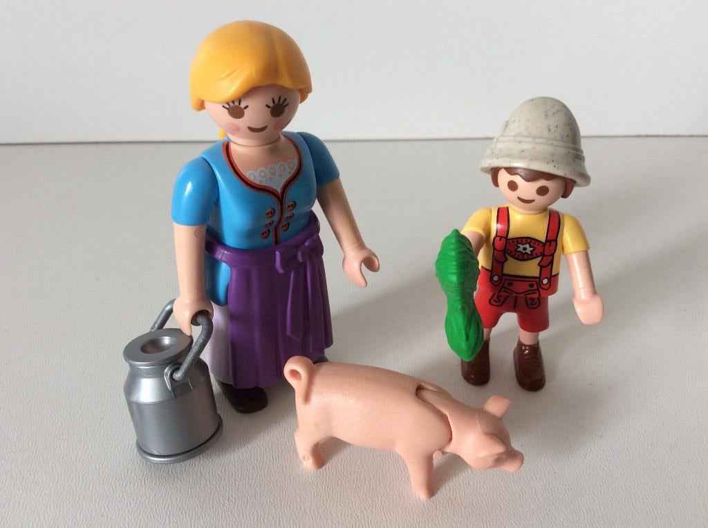 Playmobil 5514 boerin met zoon voeren het varken, Ophalen of Verzenden, Gebruikt