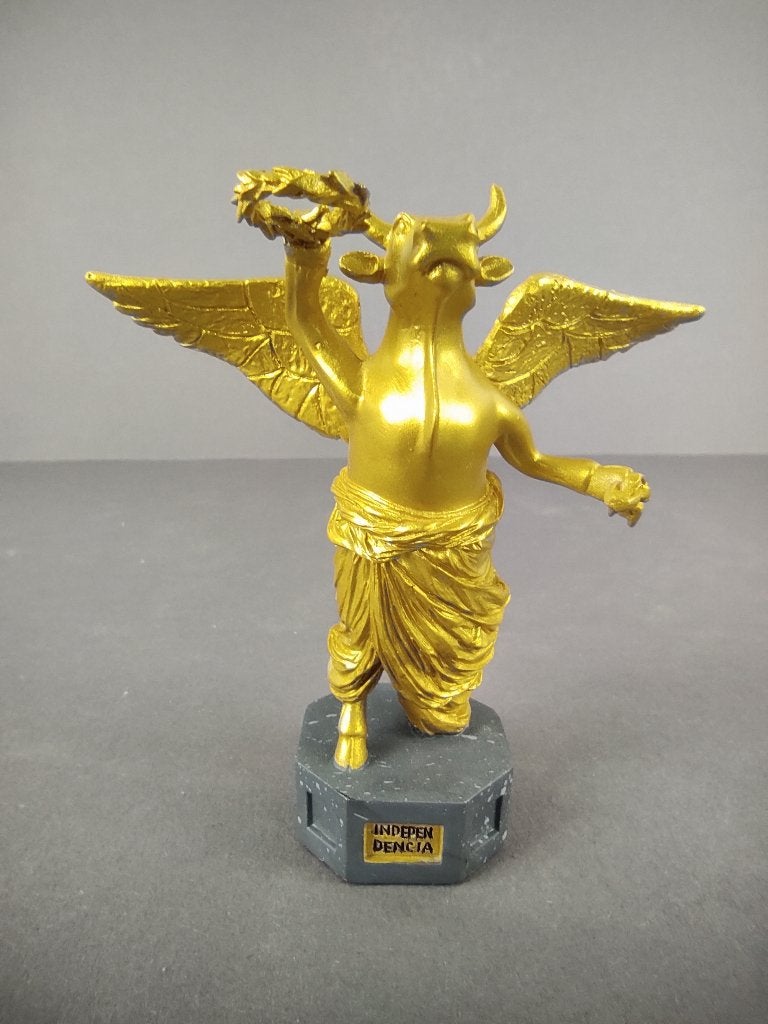 CowParade / Cow Parade Koe "Independencia" SMALL, Ophalen of Verzenden, Beeld, Goud, Handgemaakt