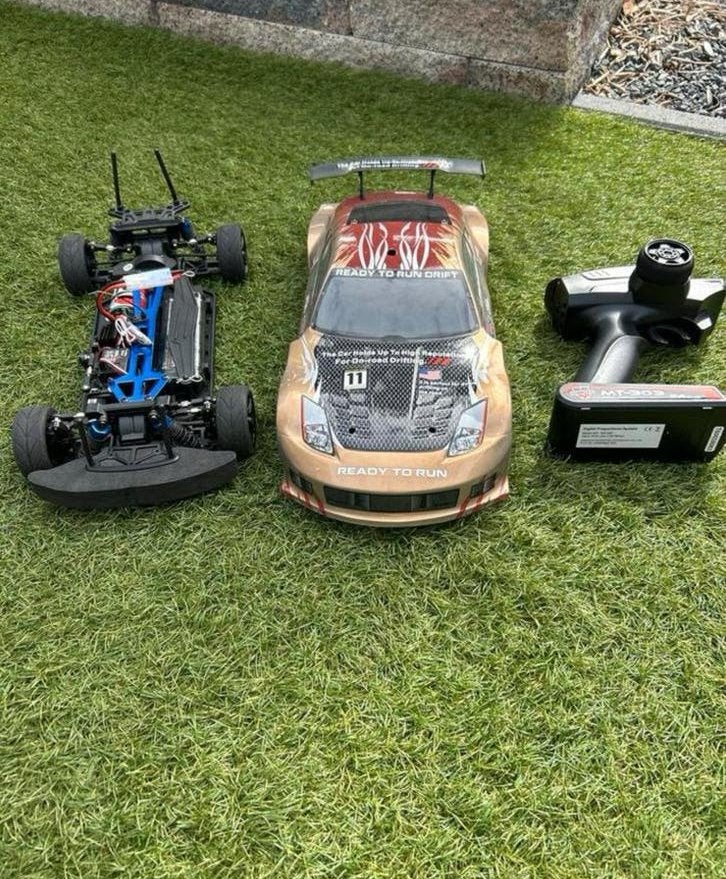 Himoto RC Drift Auto - Gebruikt, batterij defect, Elektro, Gebruikt, Ophalen of Verzenden, Schaal 1:10