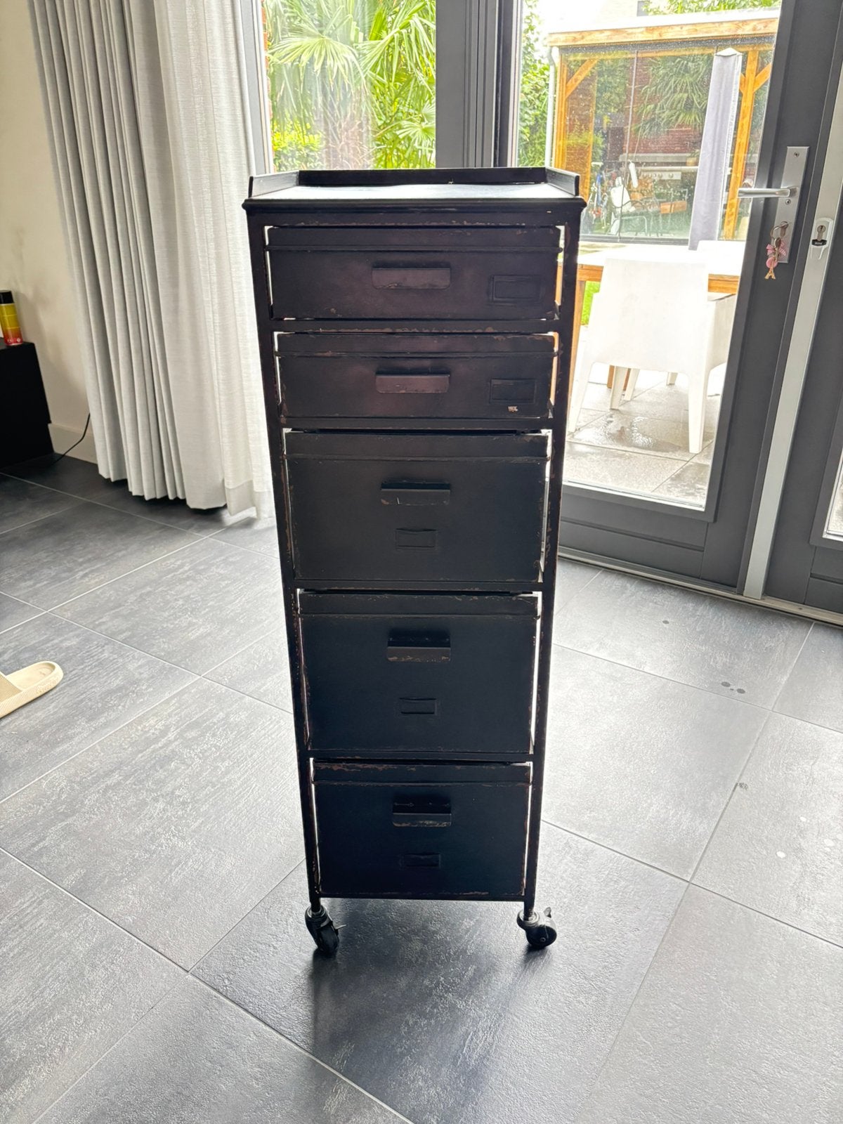 Metalen lade kastje, Ophalen, Minder dan 50 cm, Gebruikt, 100 tot 150 cm