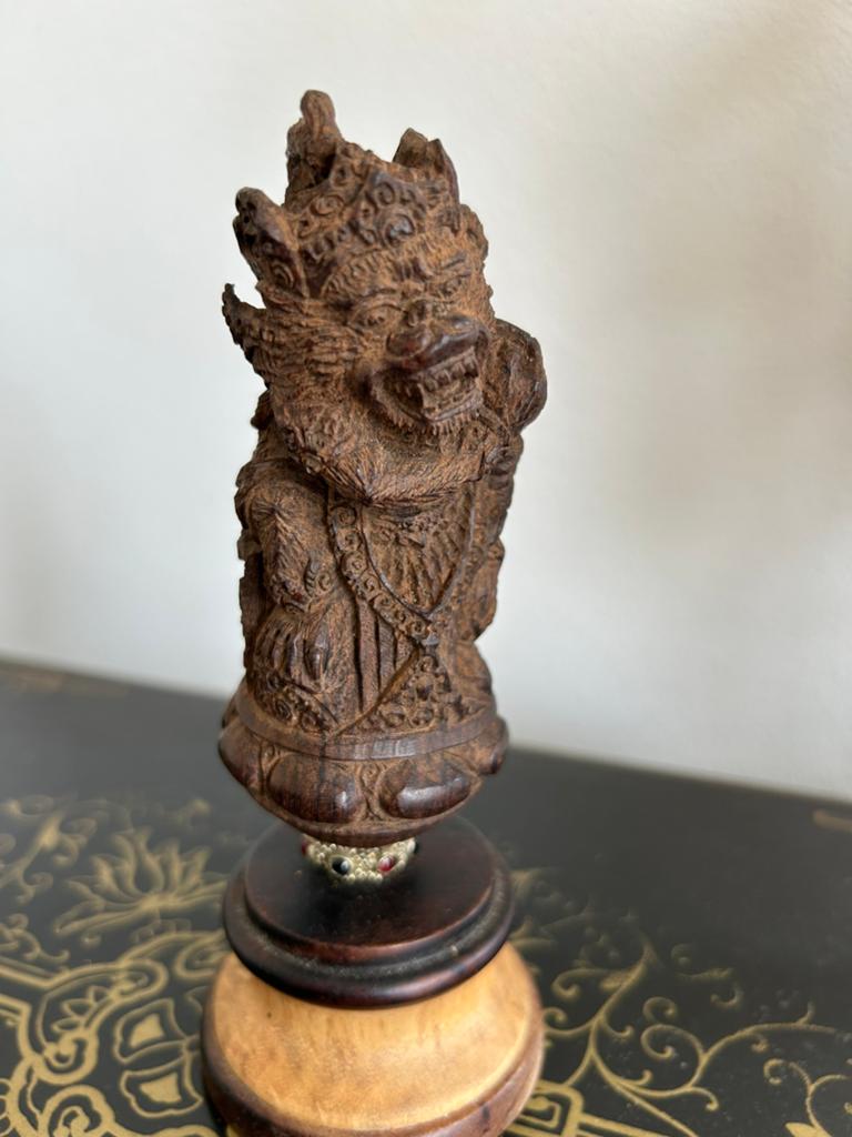 Antieke Balinese Hanuman kerisgreep van Stigi hout, Ophalen of Verzenden