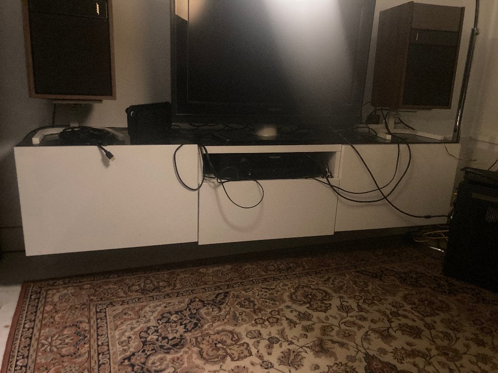Tv meubel MOET WEG, Ophalen, 150 tot 200 cm, Zo goed als nieuw, Minder dan 100 cm