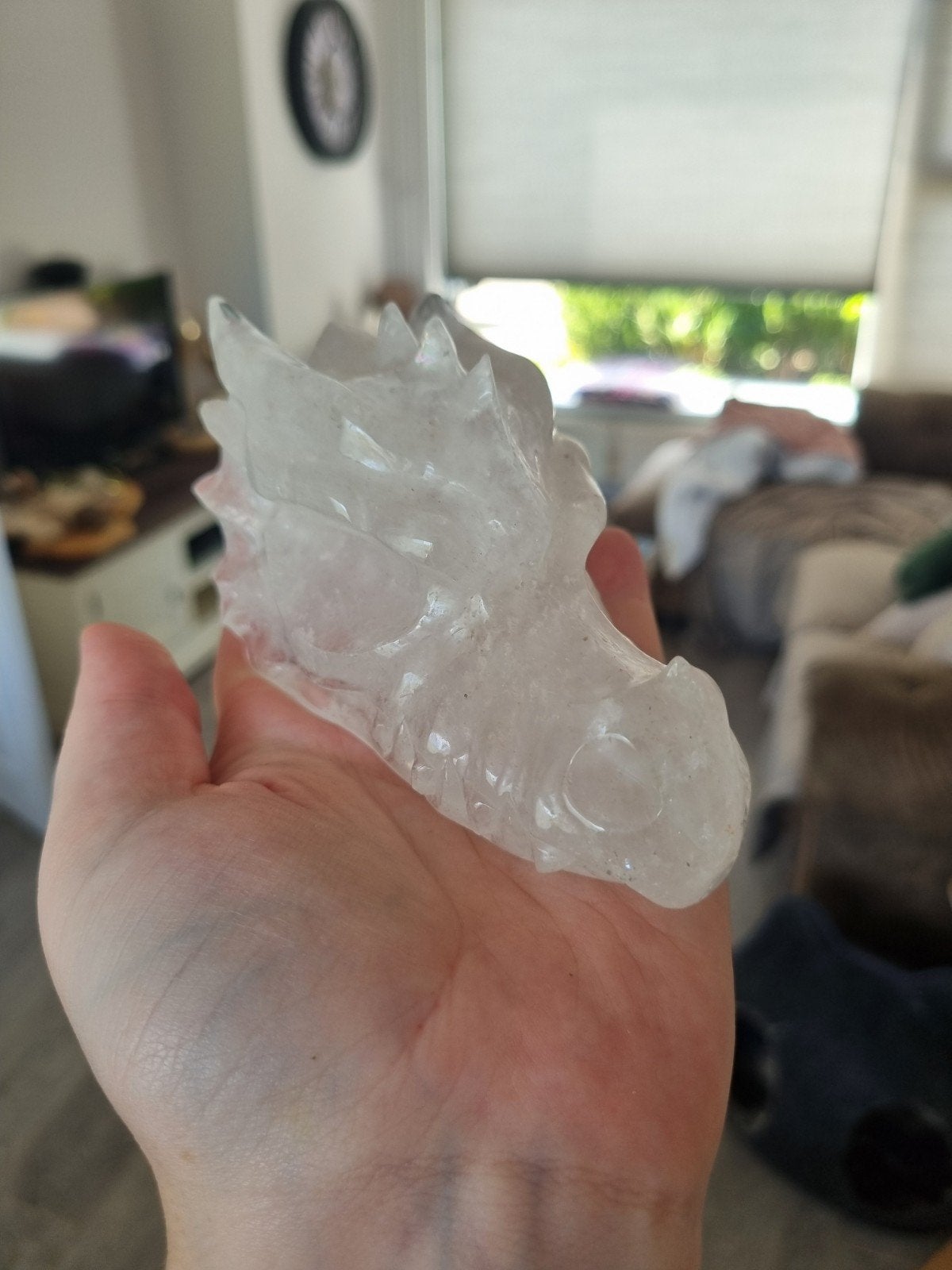 Prachtige Kwarts Drakenkop Kristal - Uniek Decoratiestuk, Ophalen of Verzenden