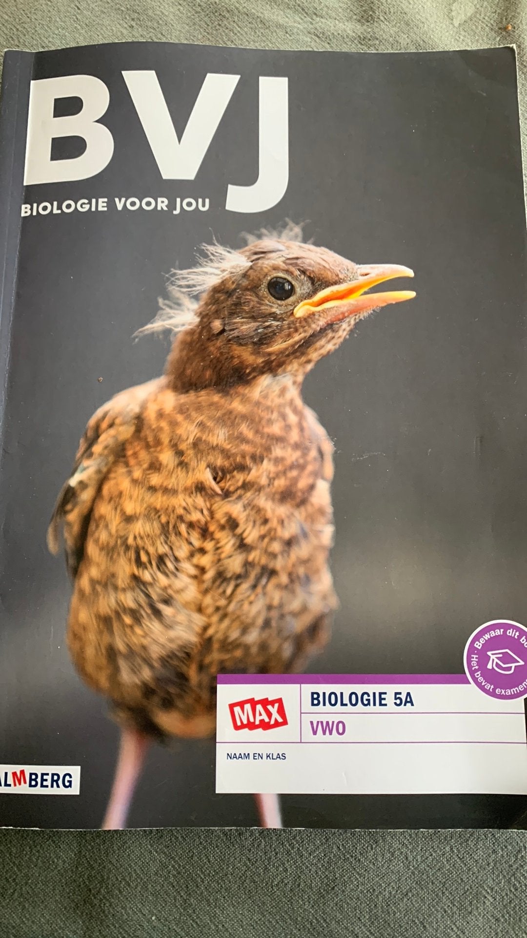 Biologie voor jou - MAX - leeropdrachtenboek A 5 vwo 7.0, Boeken, Schoolboeken, Ophalen of Verzenden, Zo goed als nieuw, Overige niveaus