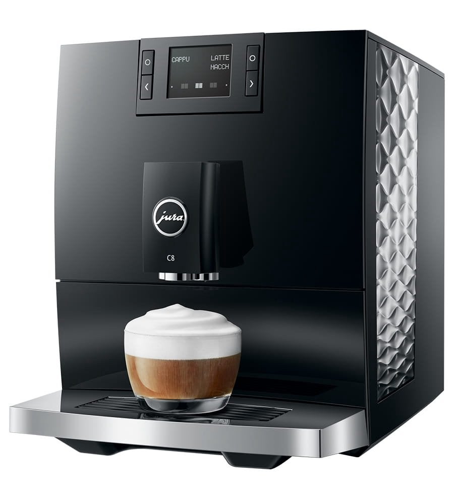 JURA C8 Piano Black (EA), Witgoed en Apparatuur, Koffiezetapparaten, 10 kopjes of meer, Koffiemachine, Zo goed als nieuw, Ophalen