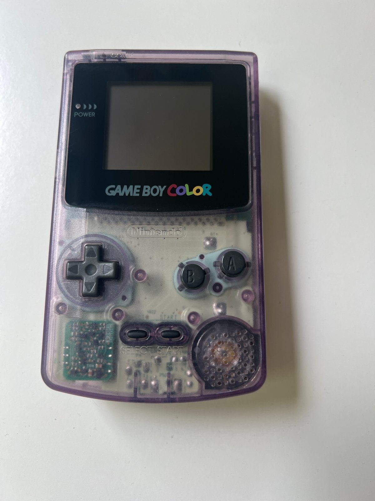Game Boy Color - Transparant Paars met verlicht scherm, Spelcomputers en Games, 1 speler, Ophalen of Verzenden, Gebruikt, Vanaf 3 jaar