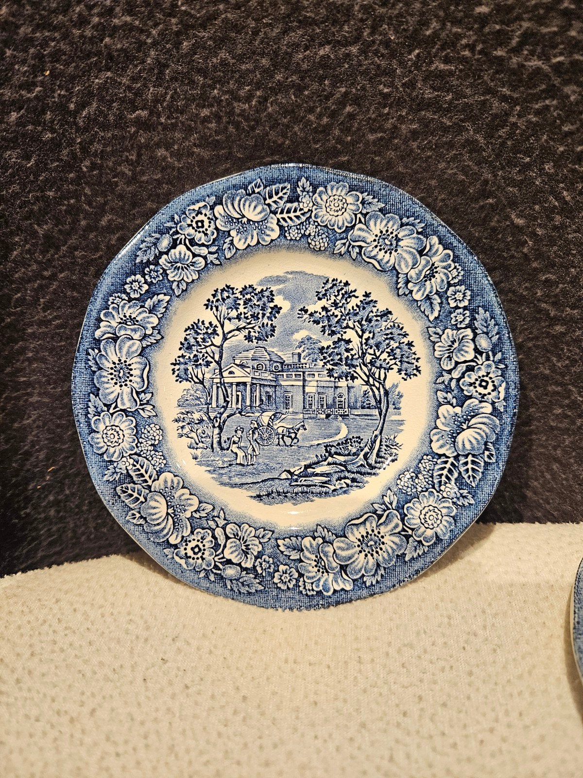 10 Liberty Blue gebaksbordjes - Staffordshire Ironstone, Ophalen of Verzenden