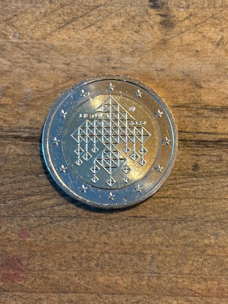 2 euro Stro Rijgen 2024 - Litouwen, Ophalen of Verzenden, Overige landen, 2 euro, Losse munt