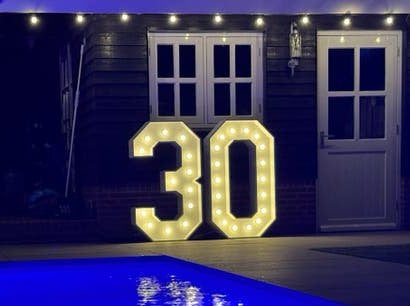 XXL lichtcijfers te huur / eyecatcher op elk feestje, Hobby en Vrije tijd, Ophalen, Verjaardag