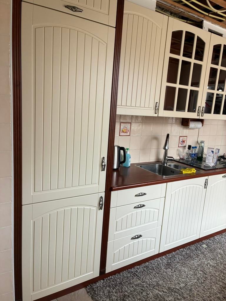 Keuken zonder apparatuur, medio juni beschikbaar, Huis en Inrichting, Ophalen, Gebruikt, Crème, Kunststof