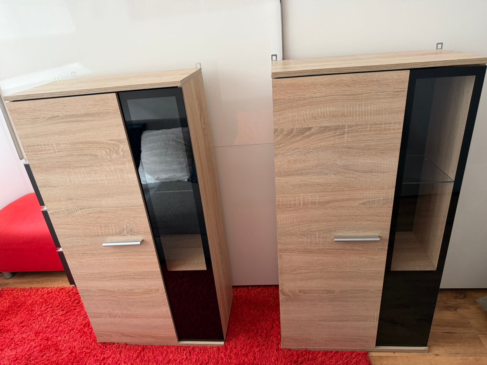 2 mooie kasten / vitrinekasten, Huis en Inrichting, Ophalen, Gebruikt, 75 tot 150 discs, Hout