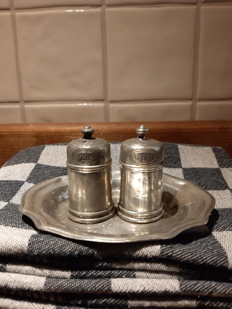 Villeroy & Boch peper en zout stel tin, Ophalen of Verzenden