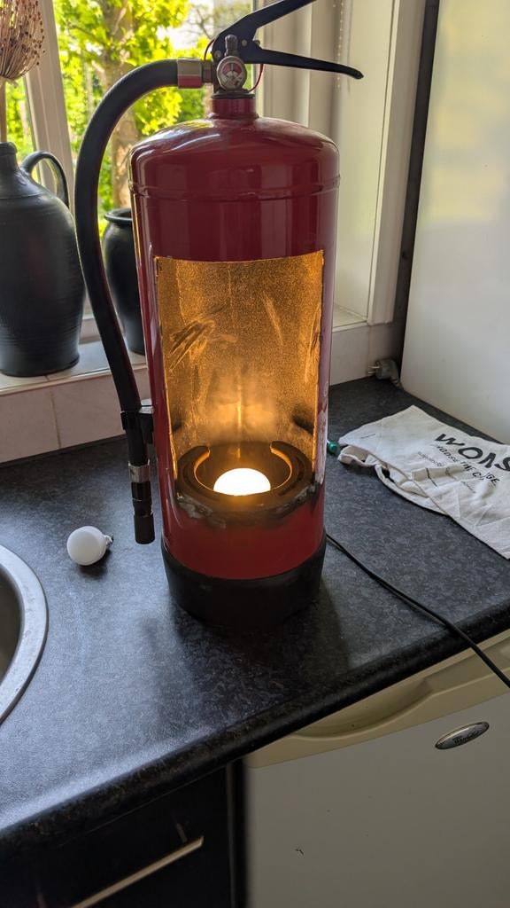 Unieke Upcycled Brandblusser Lamp - Handgemaakt Design, Ophalen, Gebruikt, Industrieel, Upcycled, Uniek