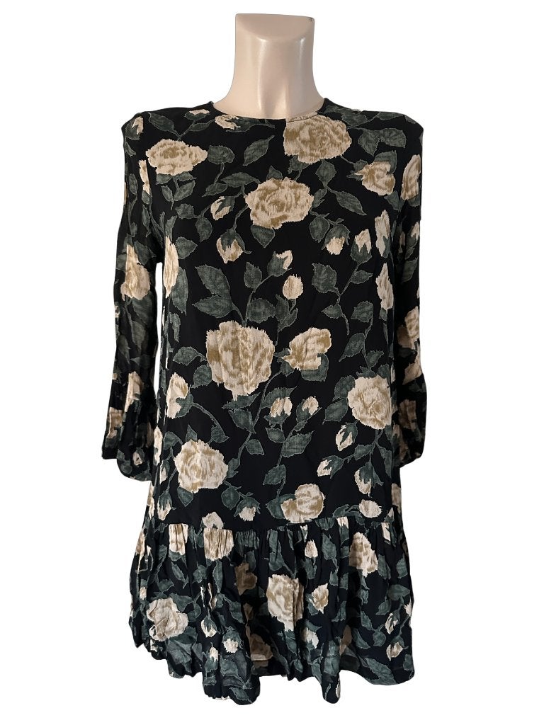 Ganni jurk S, Kleding | Dames, Jurken, Zo goed als nieuw, Zwart, Boven de knie, Ophalen of Verzenden