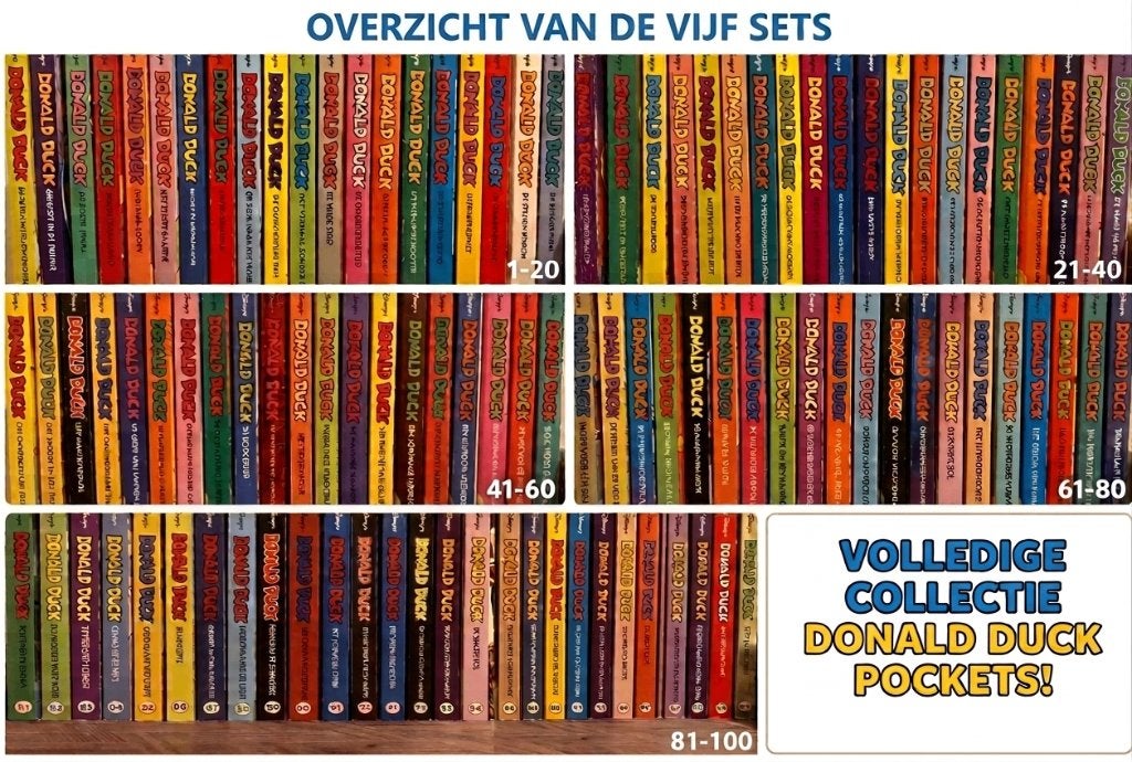 Prachtige complete set Donald Duck pockets deel 1 t/m 100!, Gelezen, Complete serie of reeks, Ophalen of Verzenden, Donald Duck