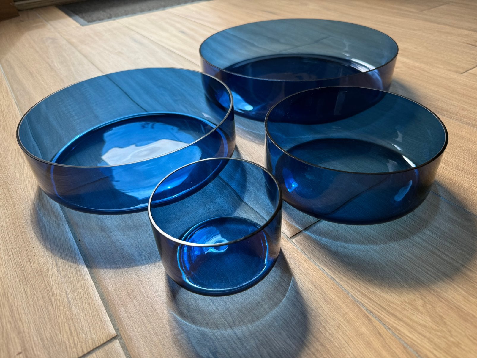 Set van 4 schalen IKEA, Ophalen, Blauw, Schaal, Stapelbaar