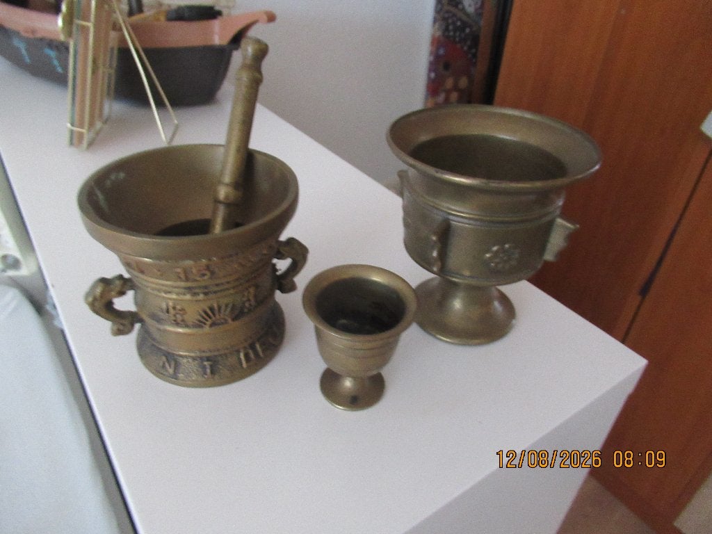 3 - tal vijzels, Ophalen of Verzenden, Brons