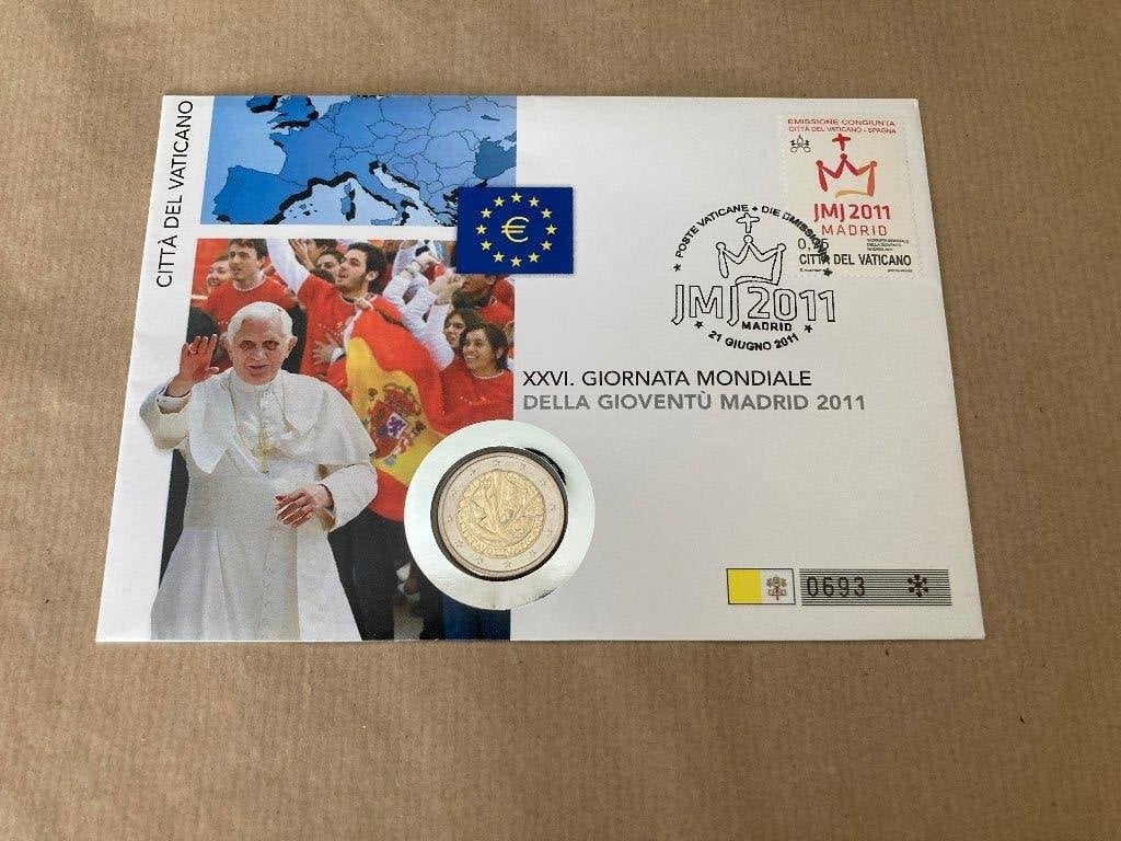 2 € Numisbrief. Vaticaan. 2011., Postzegels en Munten, Ophalen, Vaticaanstad, 2 euro, Losse munt