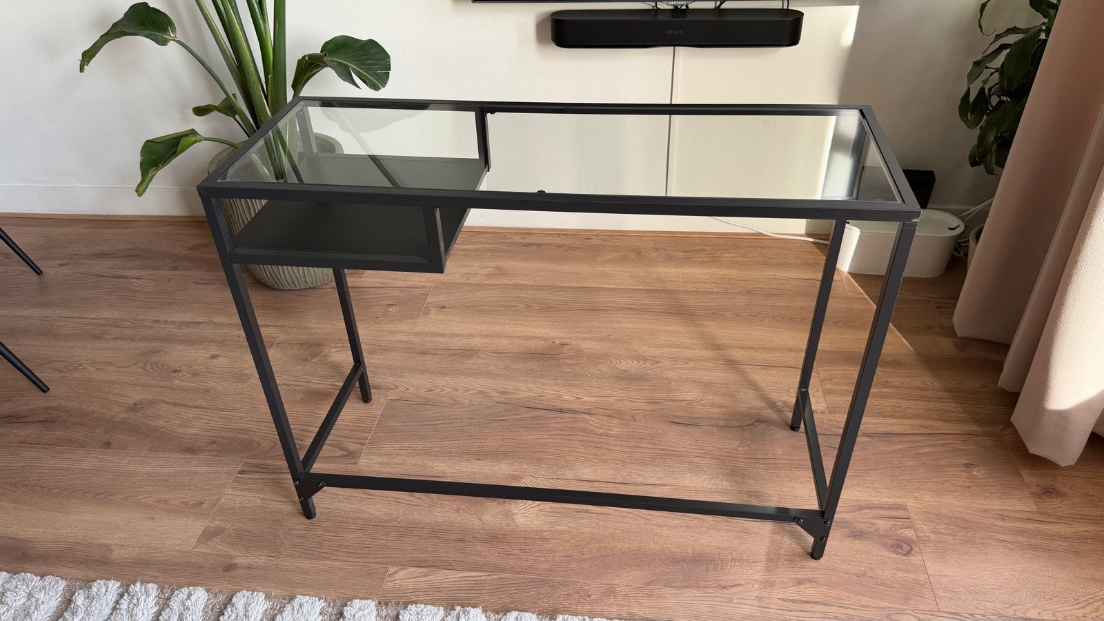 IKEA Vittsjö laptoptafel / bijzettafel, Huis en Inrichting, Ophalen, Gebruikt, Glas, 75 cm of meer