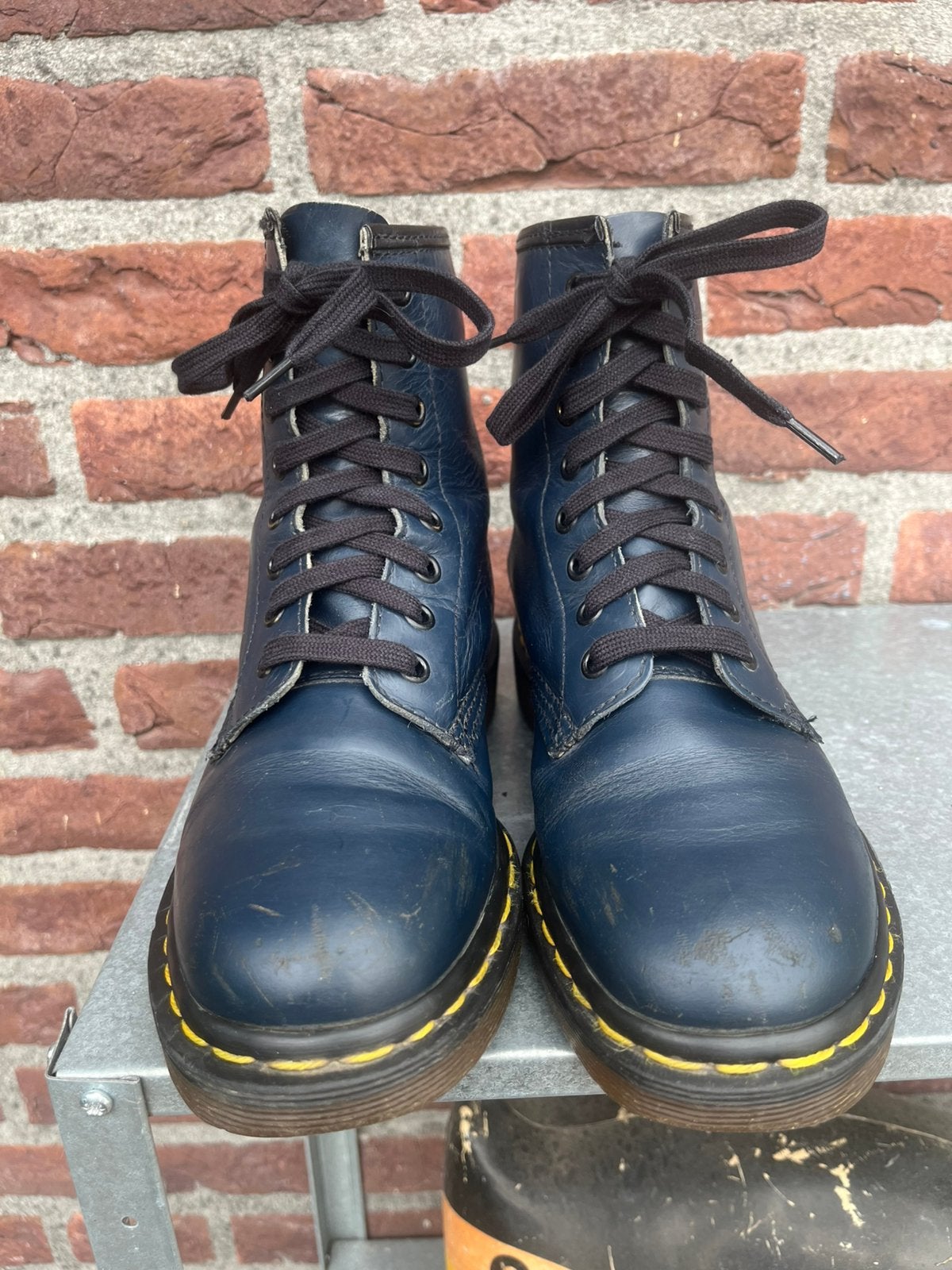 Dr. Martens 1460 Made in England blauw maat Uk 4/ Eu 37, Dr. Martens, -, Blauw, Lage of Enkellaarzen