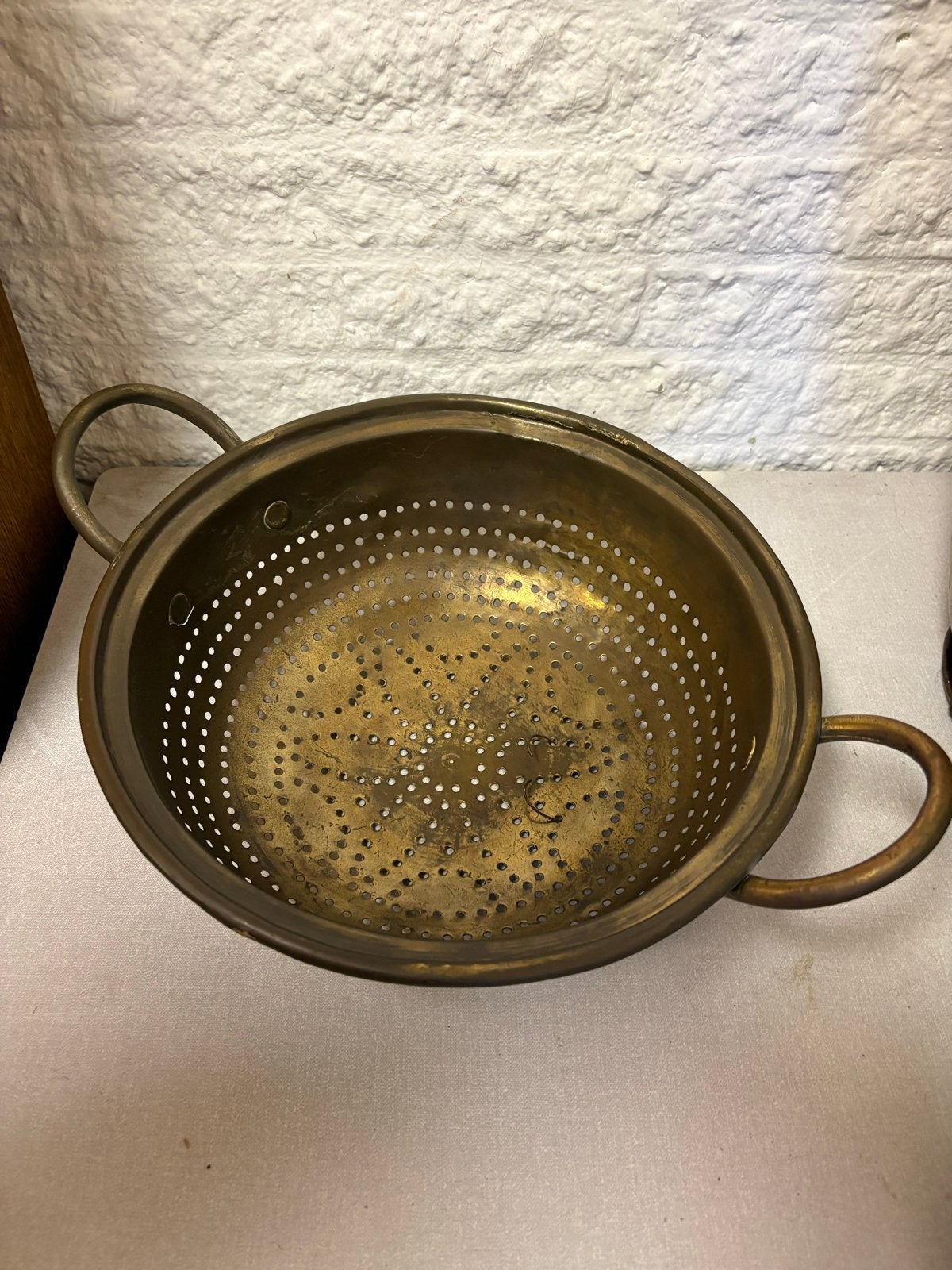 Antieke Geelkoperen Vergiet uit 1900, Antiek en Kunst, Ophalen of Verzenden