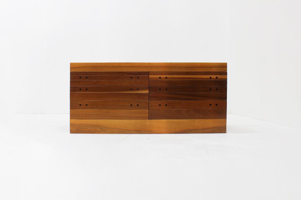 Vintage Italiaans Mid Century sideboard, Huis en Inrichting, Kasten | Dressoirs, Gebruikt, 150 tot 200 cm, Teakhout, Ophalen of Verzenden