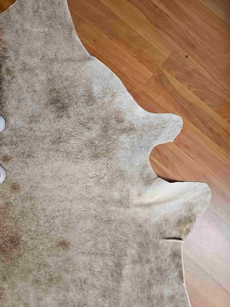 Koeienhuid lichtbruin/ecru 210/203 cm, Gebruikt, Beige, Etten-Leur, Ophalen of Verzenden