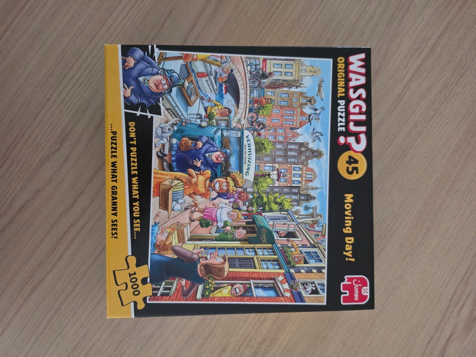Puzzel Wasgij 45 original Moving Day Verhuisdag 1000 stukjes, Ophalen of Verzenden, 500 t/m 1500 stukjes, Zo goed als nieuw, Legpuzzel