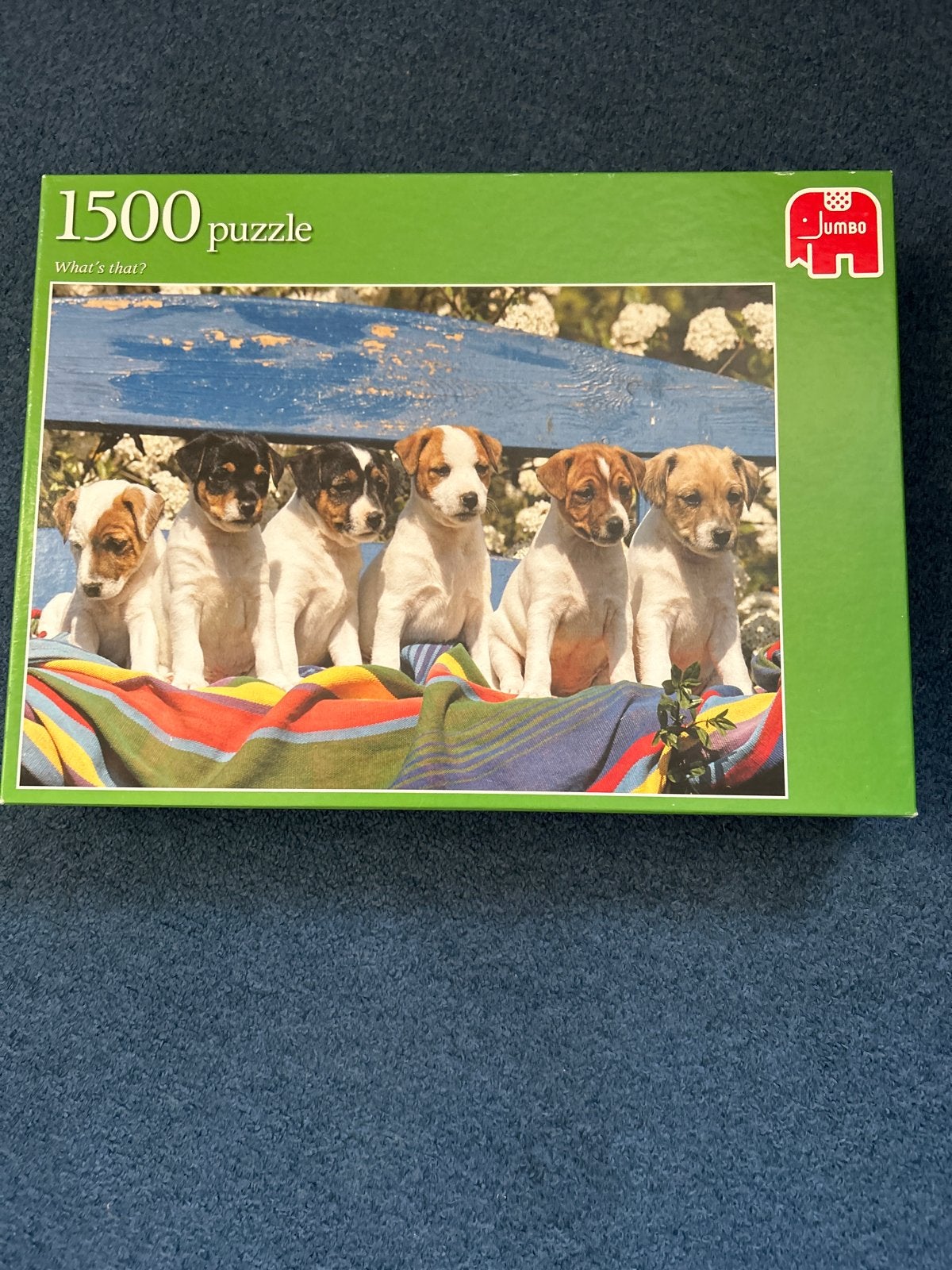 Jumbo Legpuzzel 1500 stukjes - Schattige puppy's, Ophalen, Meer dan 1500 stukjes, Gebruikt, Legpuzzel