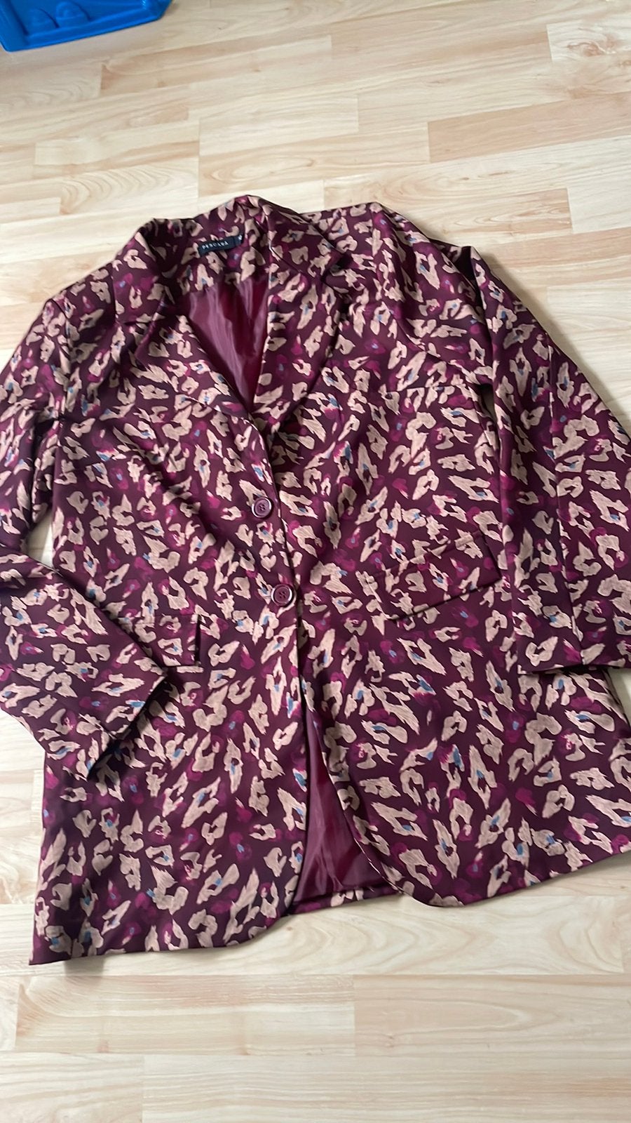 Nieuw bordeaux print blazer maat X/L, Ophalen of Verzenden, Nieuw, Maat 46/48 (XL) of groter, Rood