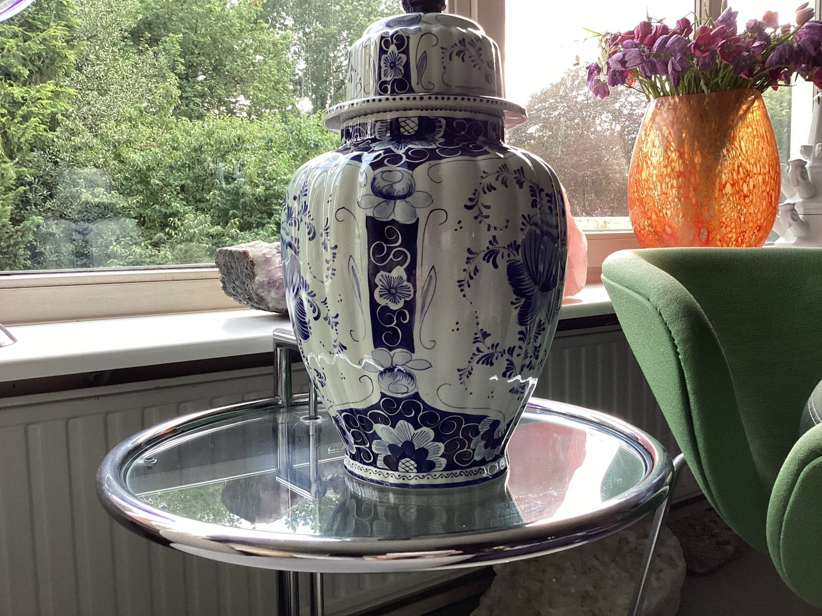 Grote Delfts Blauwe Gemberpot - Handgeschilderd, Ophalen
