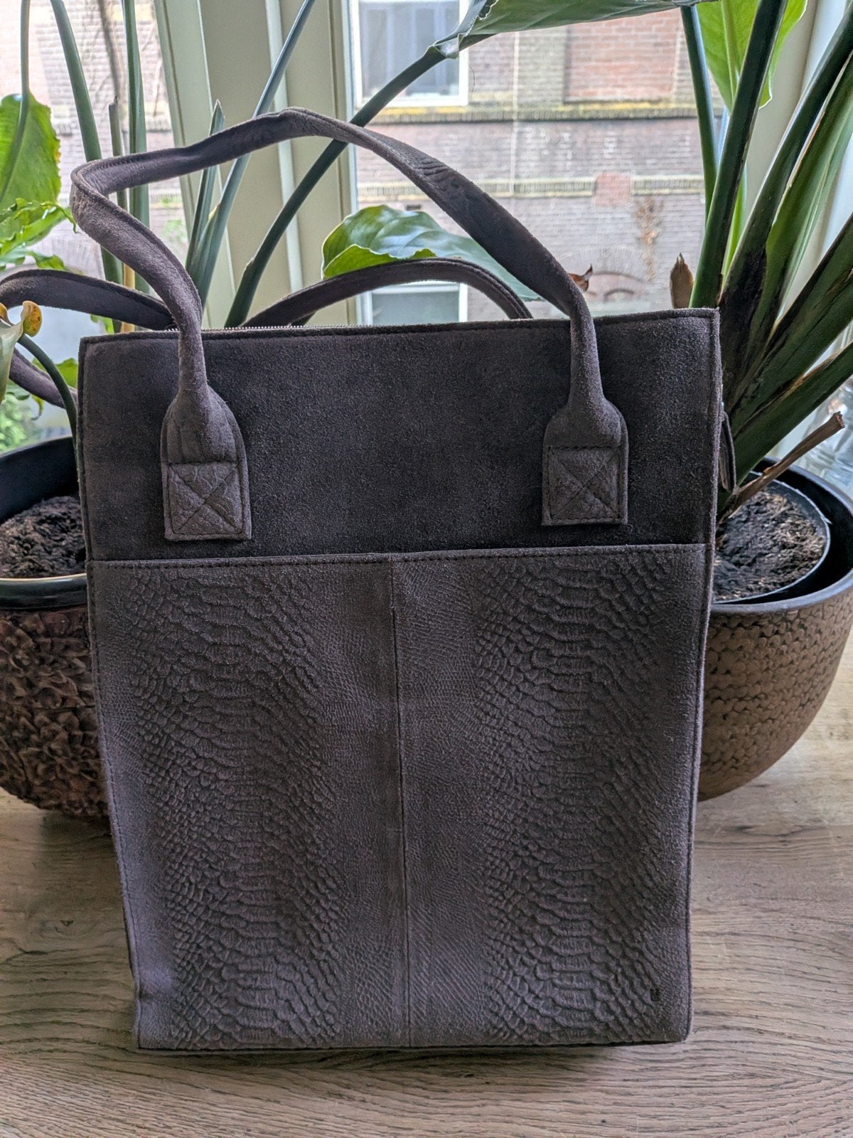 Manfield tas - Bruin met Slangenprint, Sieraden, Tassen en Uiterlijk, Tassen | Damestassen, Ophalen of Verzenden, Nieuw, Bruin