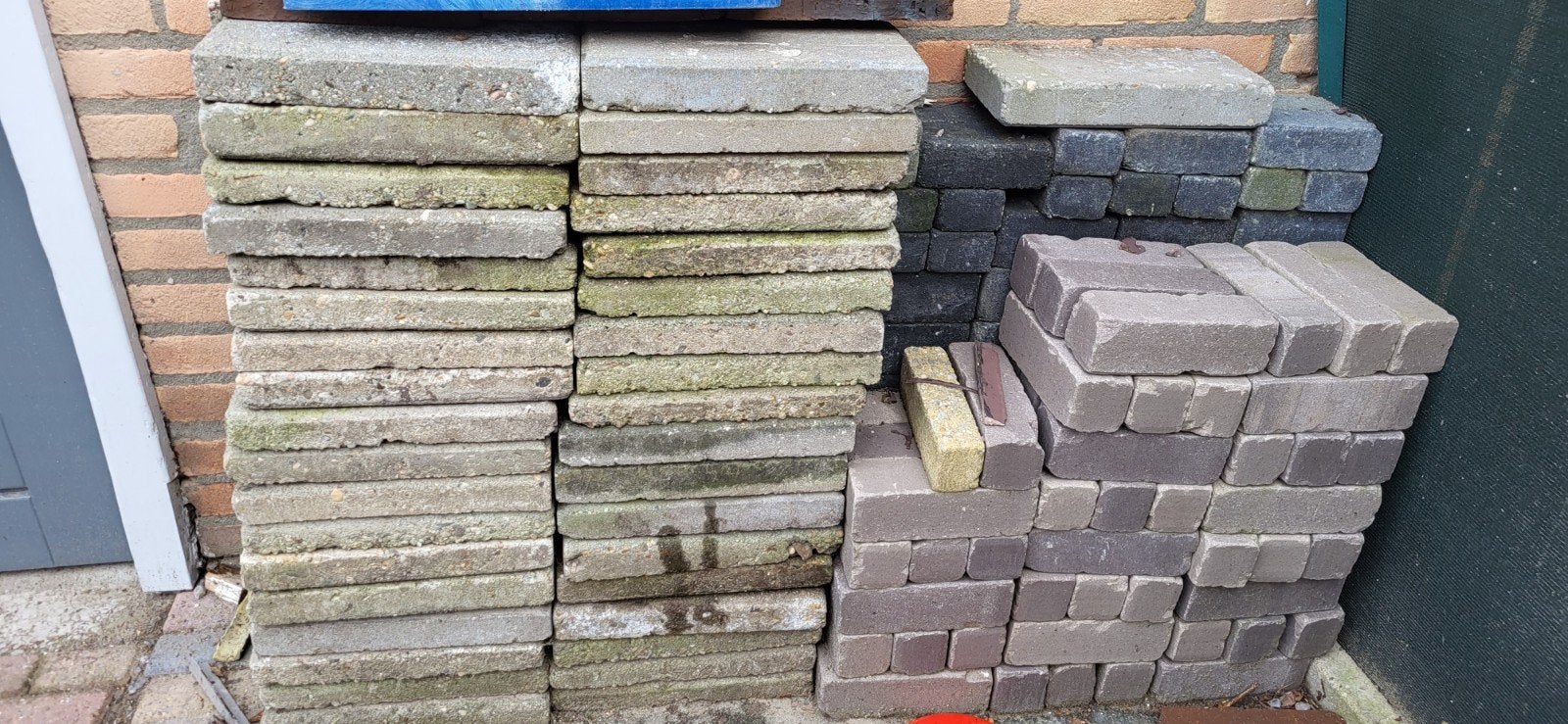 Bestrating in verschillende maten, Ophalen, Gebruikt, Klinkers, 10 m² of meer