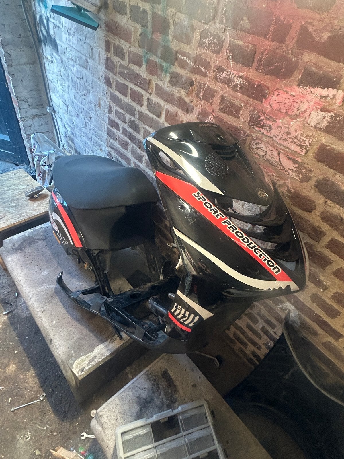 Zip brom frame met wok, ledjes en kabelboom, Ophalen, Gebruikt