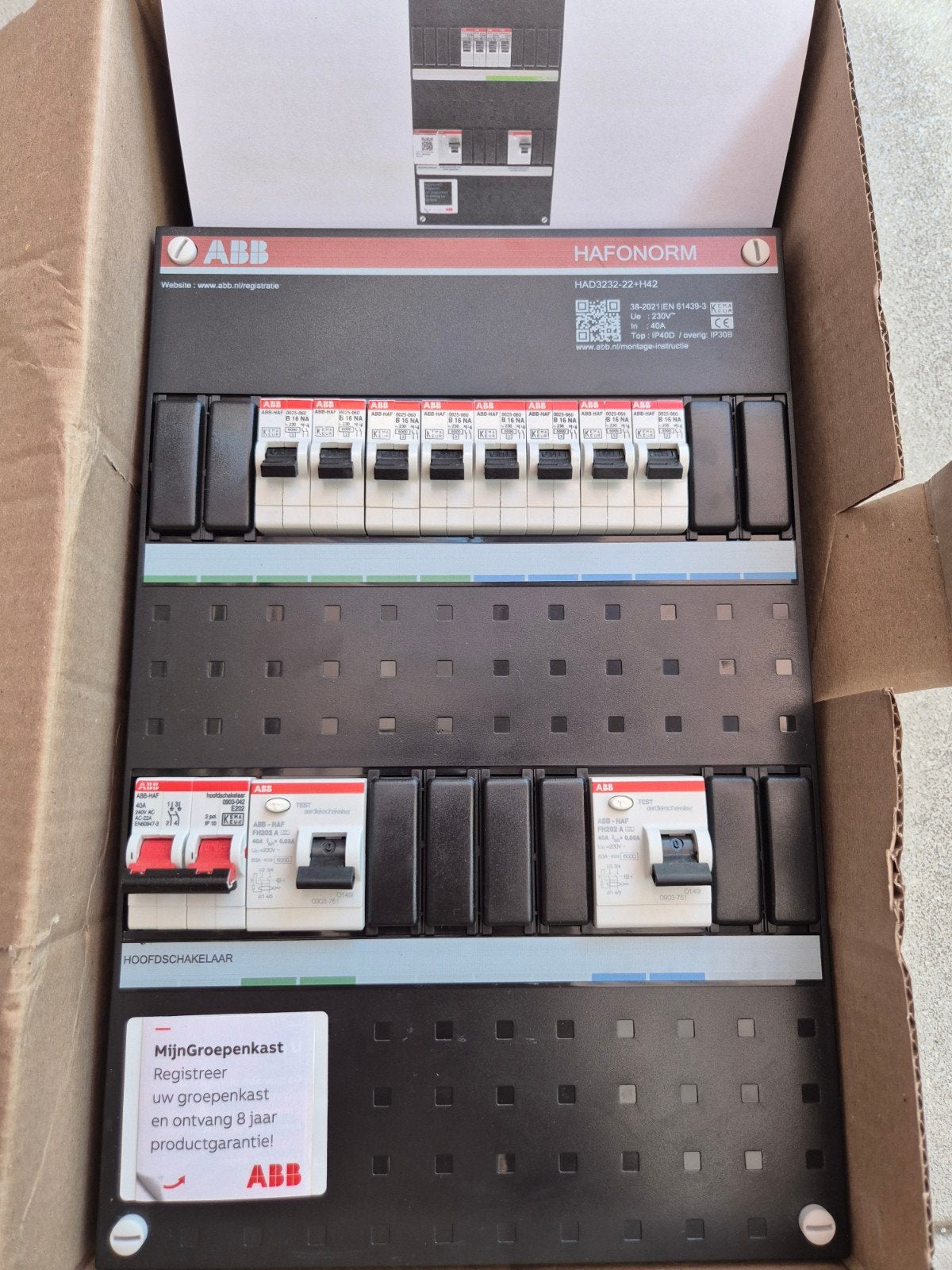 partij 10x ABB Meterkast 8 Groepen Busboard kan ook pst, Abb, Overige typen, Ophalen of Verzenden, Zo goed als nieuw