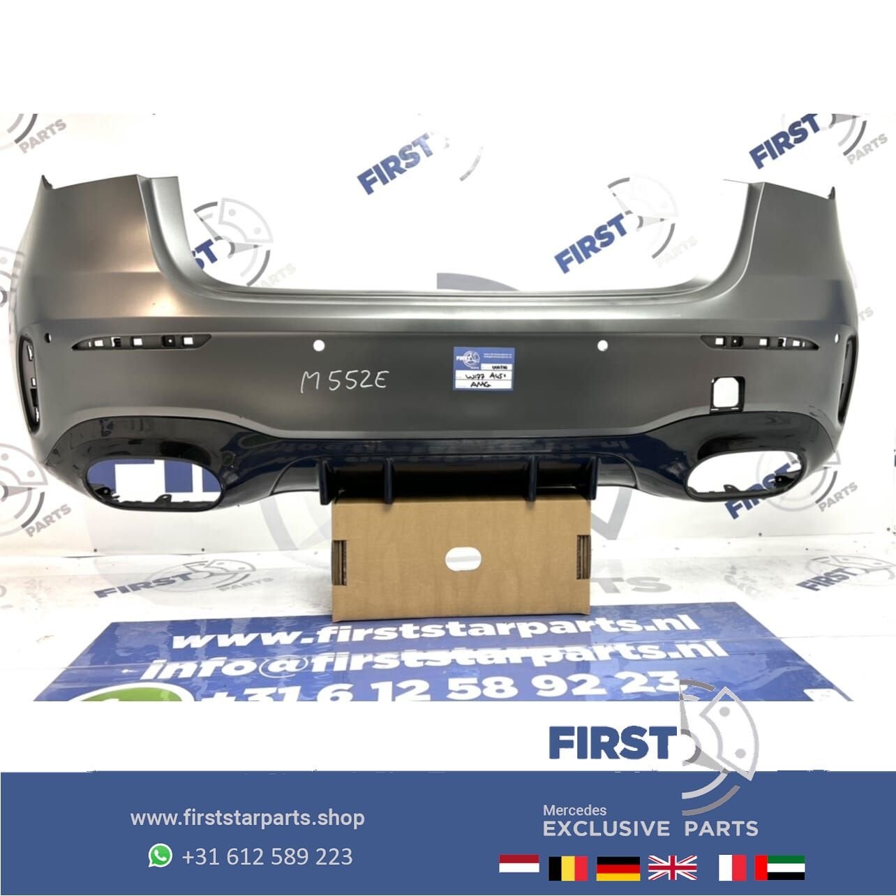 W177 A KLASSE 2022 A45 S AMG ACHTERBUMPER MAT GRIJS Originee, Auto-onderdelen, Carrosserie en Plaatwerk, Gebruikt, -, Ophalen of Verzenden